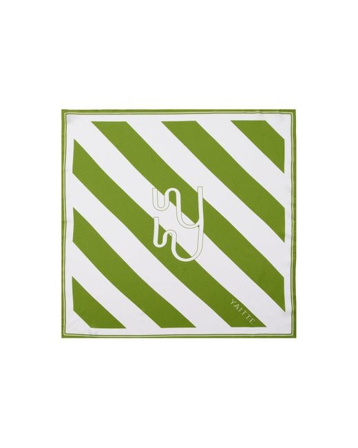 YAITTE Green Exclusive Silk Scarf