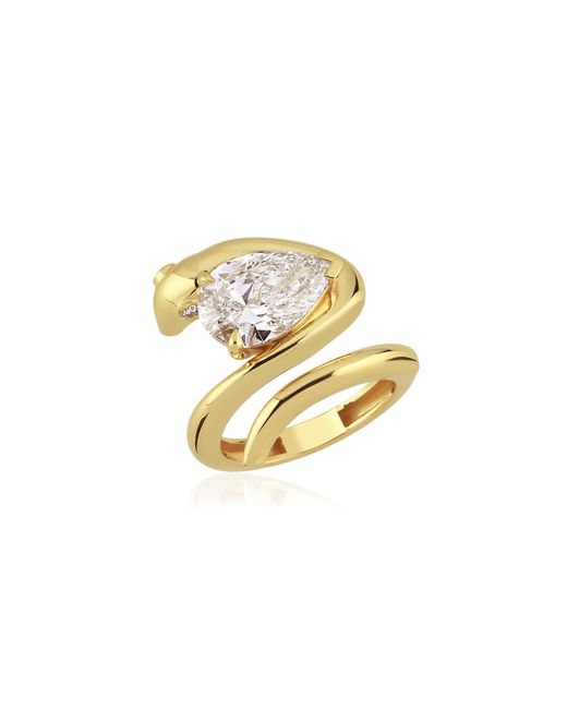 Charms Company Metallic Snake Diamond Ring