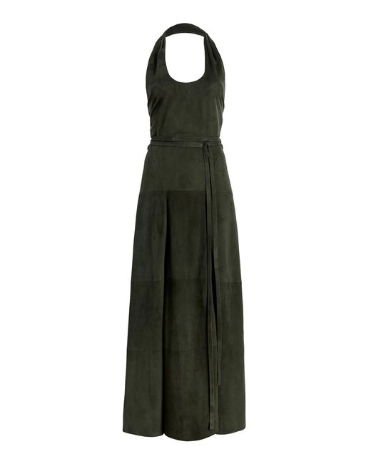 Proenza Schouler Green Riley Suede Maxi Dress