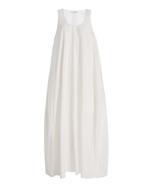 Bondi Born White Kyoto Cocoon Cotton Maxi Dress
