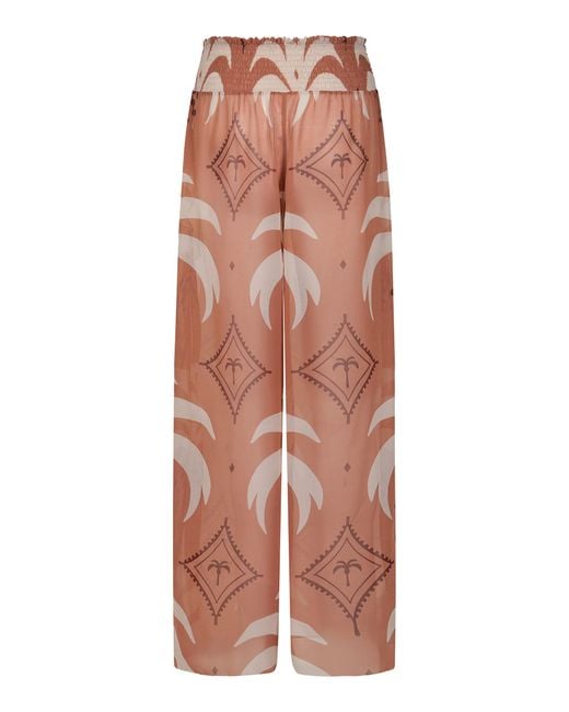Johanna Ortiz Natural Eternity Eco-Georgette Wide-Leg Pants