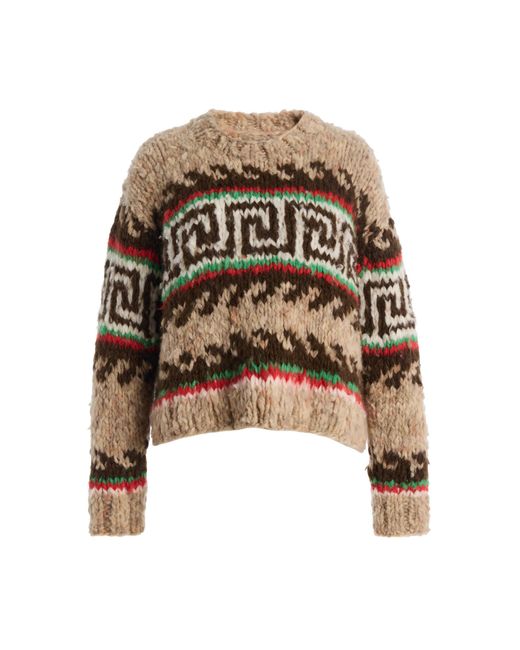 Suzie Kondi White Sazan Jooshi Hand-Knit Cashmere Sweater