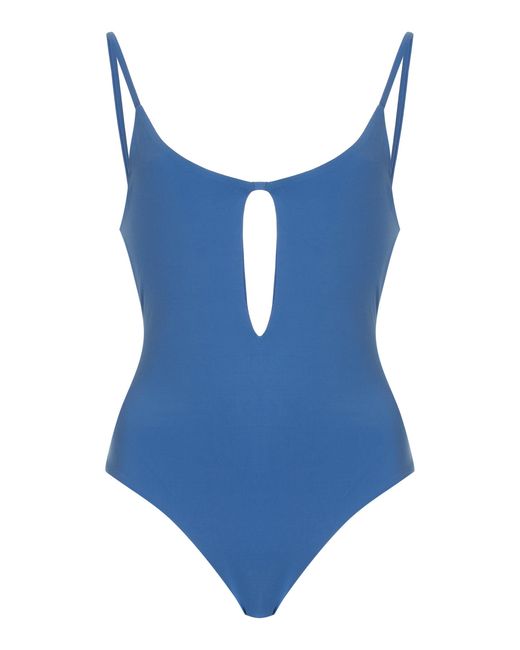 Anemos Blue Keyhole One-piece Swimsuit