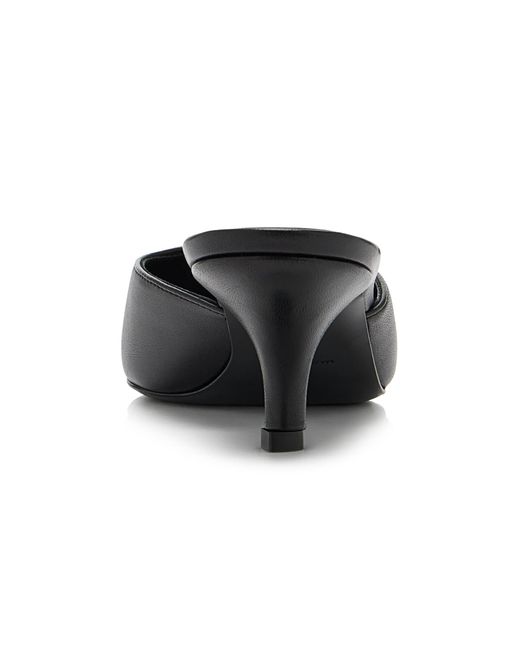 Totême Black Sharp Leather Mules