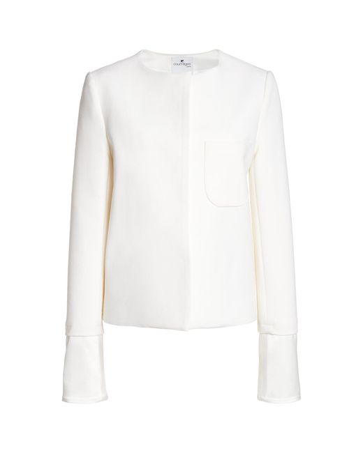 Courreges White Tailored Satin Jacket