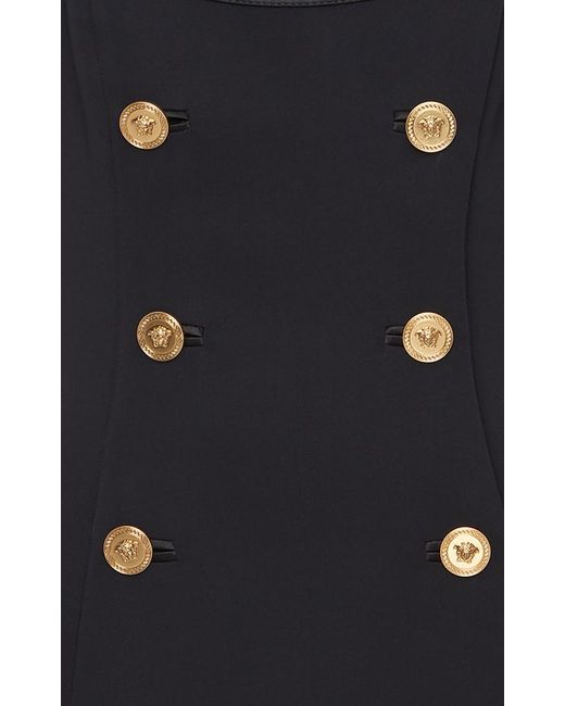Versace Cold Shoulder Sheath Dress in Black | Lyst