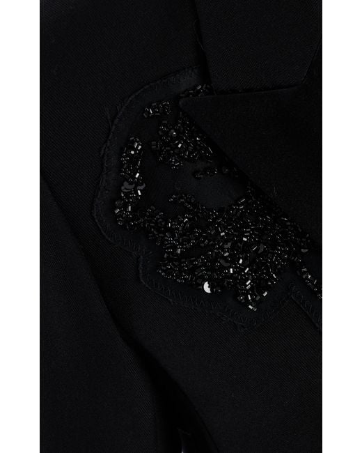 Erdem Black Embellished Wool Blazer