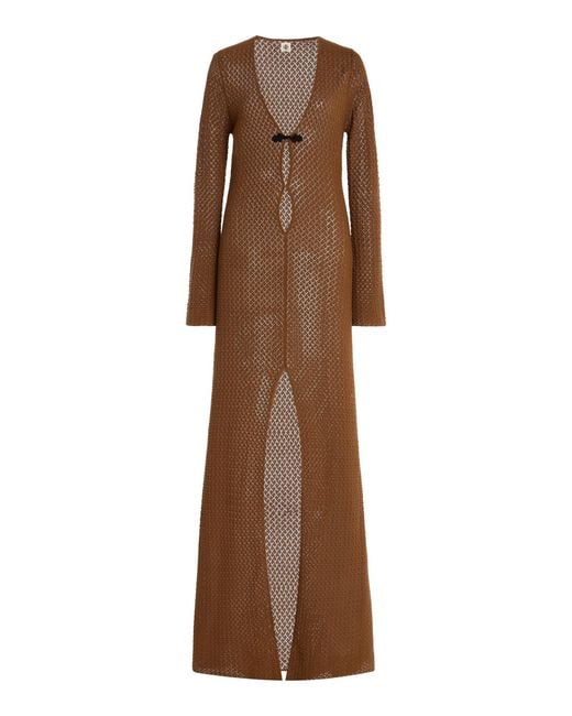 THE GARMENT Brown Exclusive Tanzania Knit Cotton Maxi Dress And Scarf Set