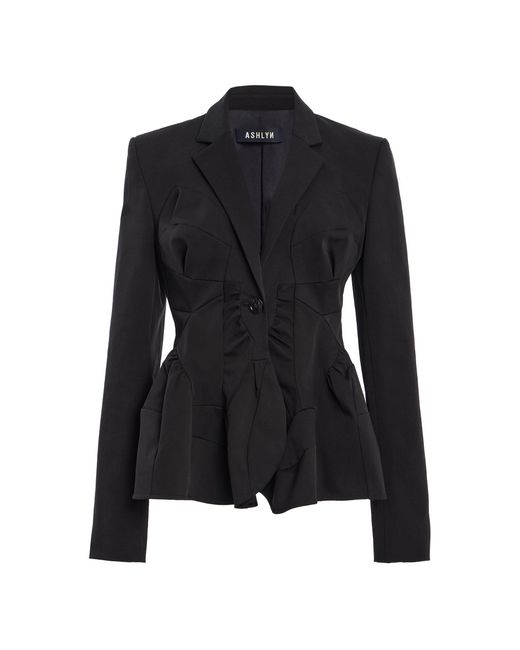 Ashlyn Black Puzzle Cotton Jacket