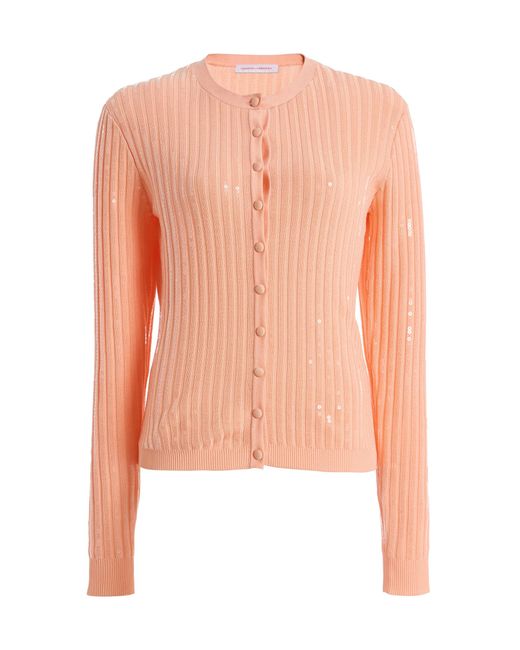 Carolina Herrera Pink Embroidered Viscose Cardigan