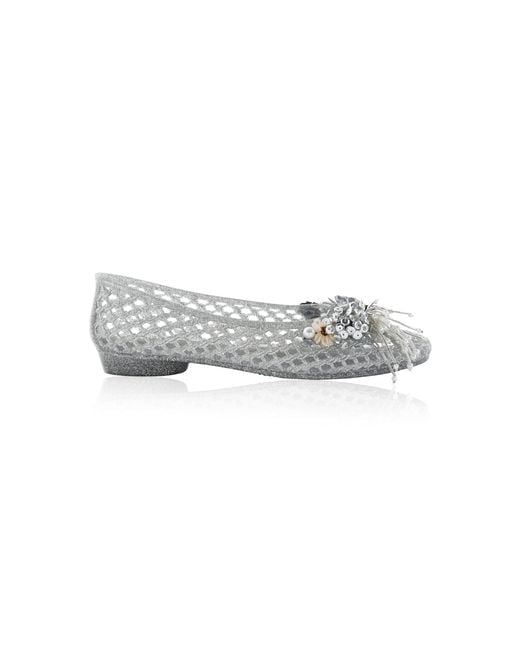 HEAVENLY JELLY Metallic Sunnyvale Embellished Jelly Shoes
