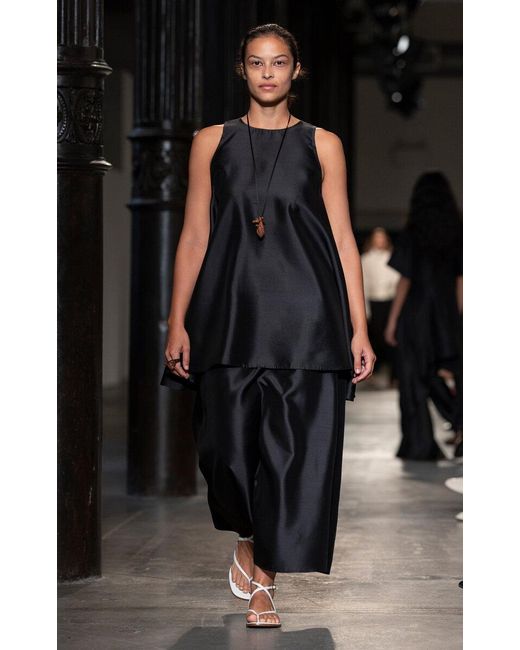 Heirlome Black Yuna Silk Maxi Skirt