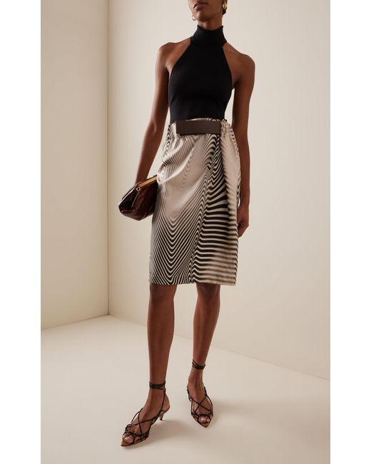 Niccolò Pasqualetti Multicolor Chimera Belted Printed-Silk Midi Skirt