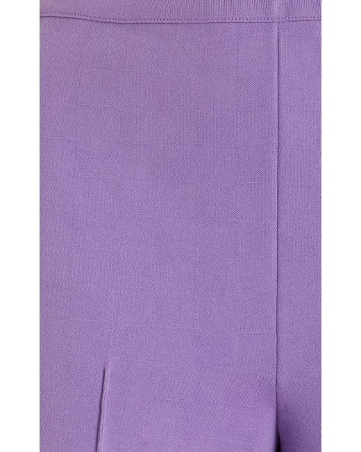 High Sport Purple Exclusive Kick Flared Stretch-cotton Knit Pants
