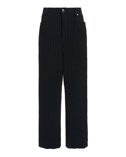 Balenciaga Black Oversized Knit Silk-blend Baggy Pants