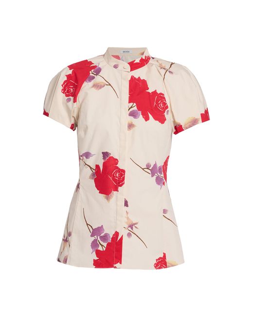 Erdem Pink Cotton-Poplin Top