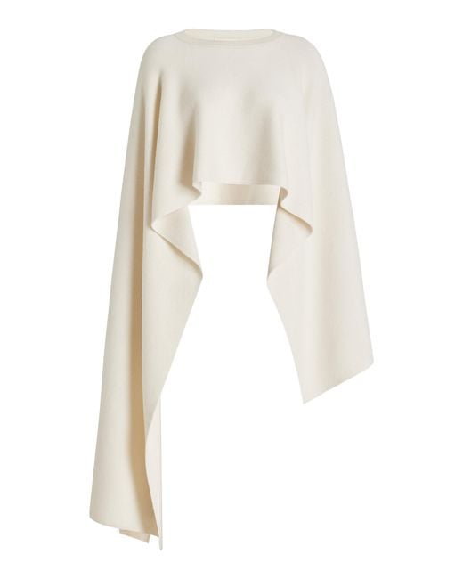 Lisa Yang White Kai Cashmere Poncho