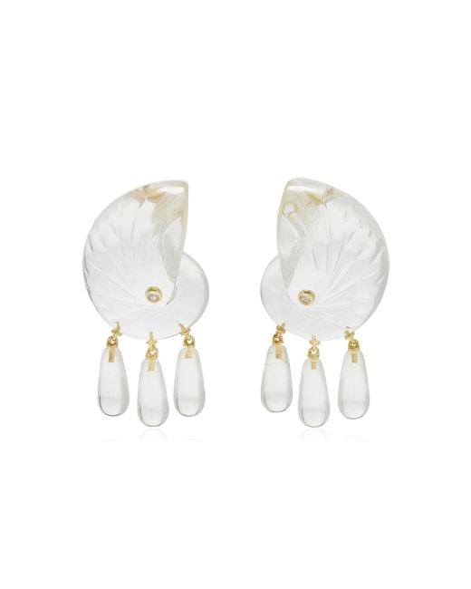 Eliou Multicolor Comporta Resin And Cubic Zirconia Earrings