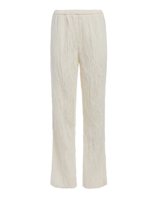 RÙADH White The Cava Crepe Straight-Leg Pants