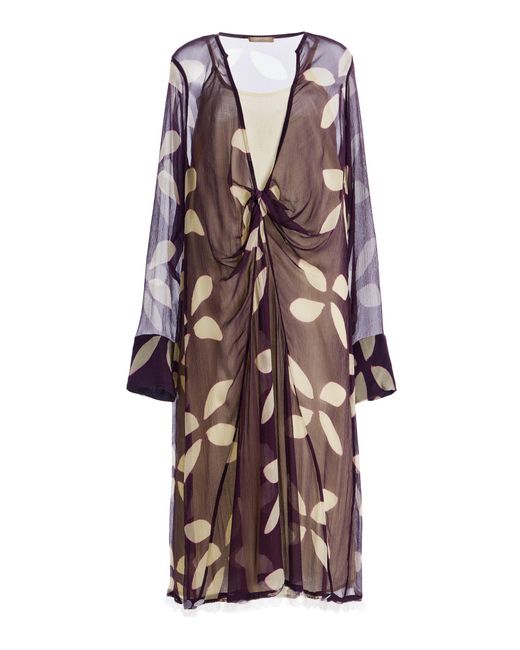 Chan Luu Multicolor Knot Midi Dress