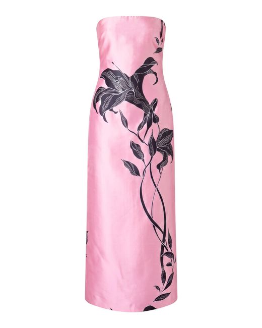 ROAME. Pink Pascal Strapless Maxi Dress