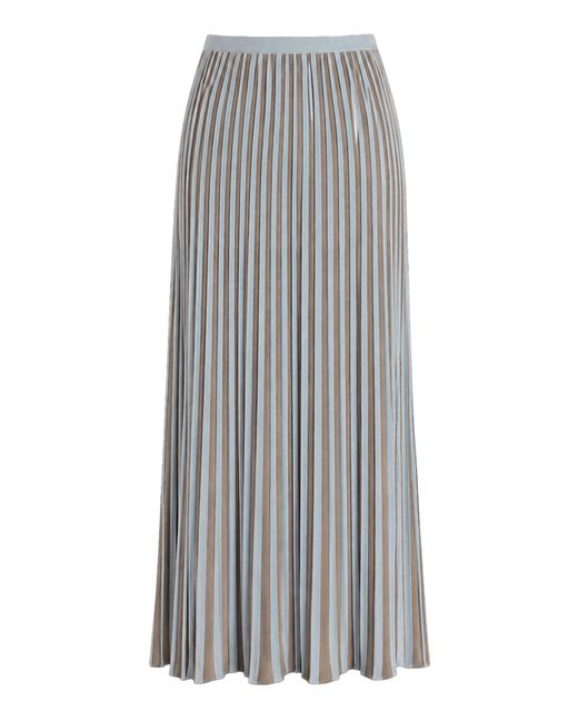 MACCAPANI Gray Terry Lurex Knit Maxi Skirt