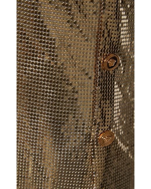 Versace Metallic La Vacanza Metal Mesh Top