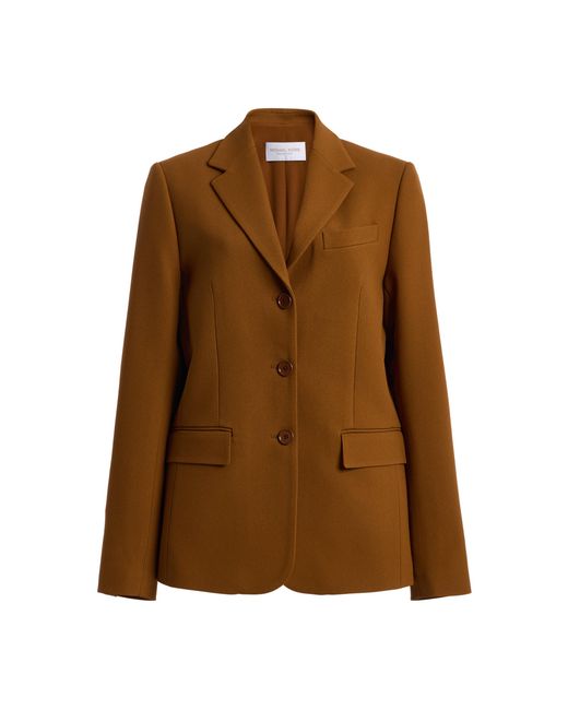 Michael Kors Brown Symon Schoolboy Crepe Blazer