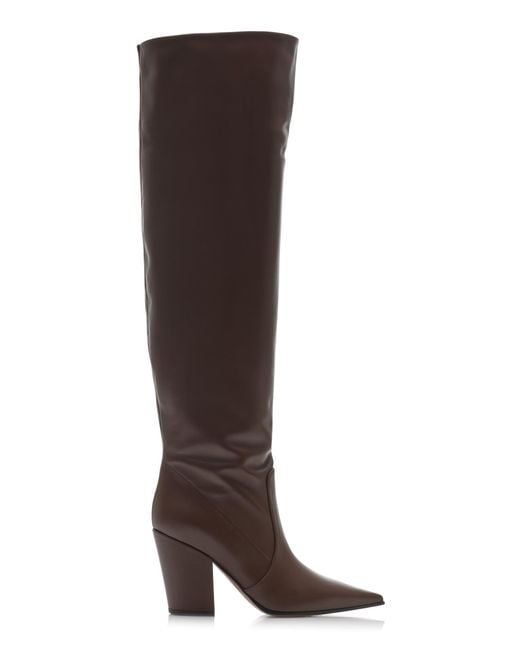 Gianvito Rossi Brown Leather Over-the-knee Boots