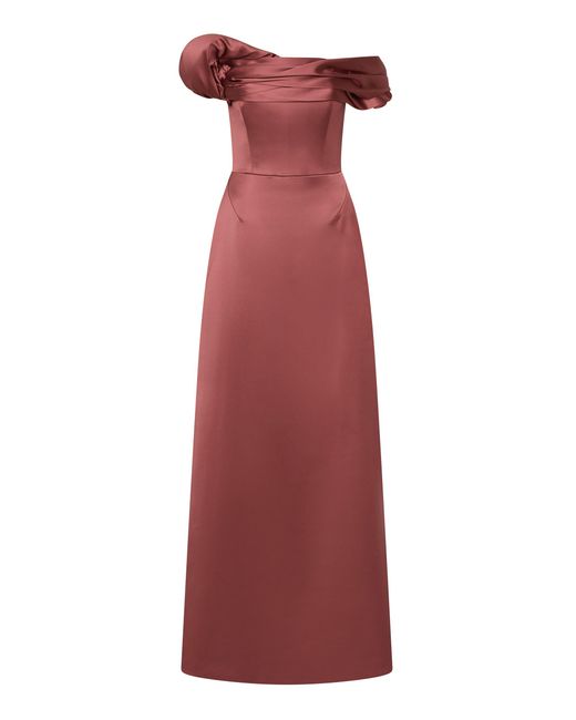Rachel Gilbert Red Poline Gown
