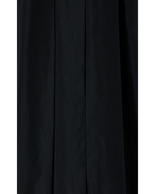 BERNADETTE Black Estelle Bow-detailed Taffeta Maxi Dress