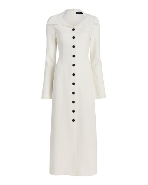 Proenza Schouler White Carmen Crepe Midi Dress
