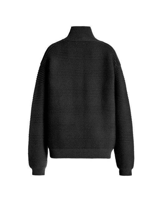 Brandon Maxwell Black The Charlie Ribbed Knit Wool Sweater