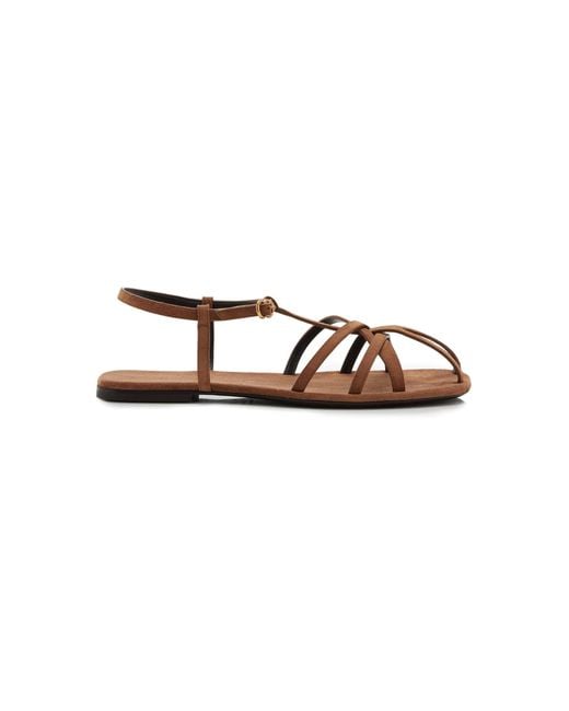 Herbert Levine Brown The Catch Suede Sandals