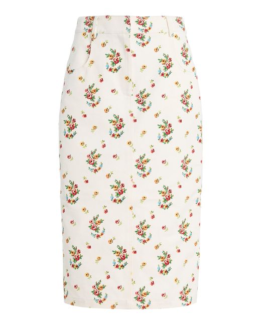 Franchise Natural Tina Cotton Midi Skirt