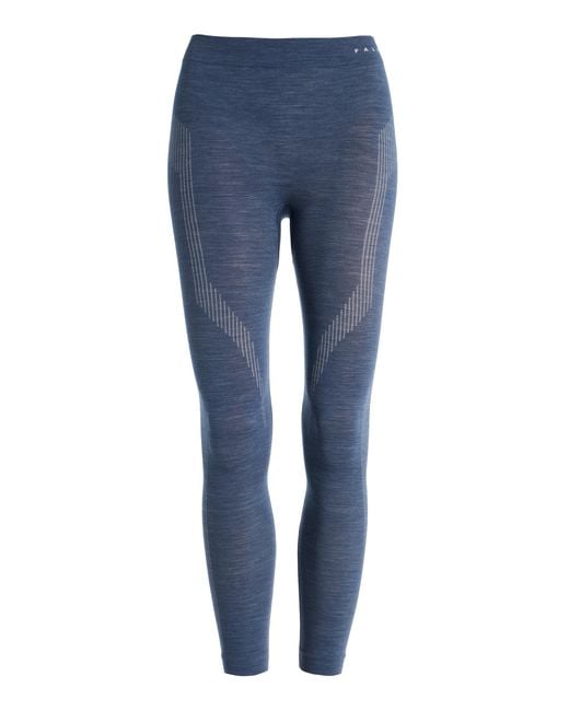 Falke Blue Long Ski Tights