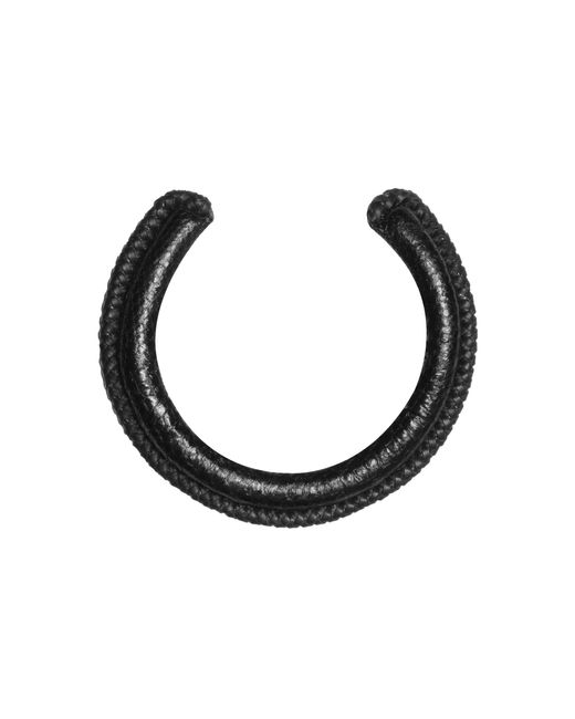 Johanna Ortiz Black Representative Rituals Fish Skin Choker Necklace