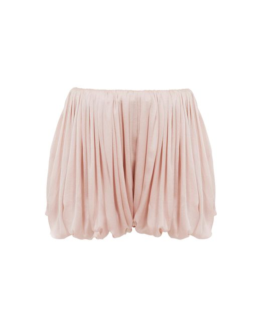 Chloé Pink Silk Charmeuse Bloomer Shorts