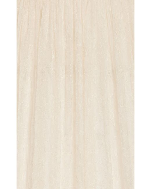 Ulla Johnson White Josephine French Chantilly Lace Midi Dress