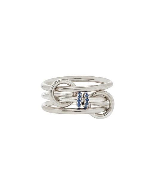 Spinelli Kilcollin Blue Exclusive Riviera Acacia Bleu Sterling Silver Sapphire Ring