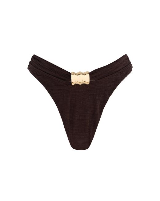 La Porte Black Kate Hardware Bikini Bottom