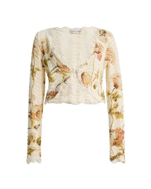 Cara Cara Natural Sally Crocheted Cotton Shrug