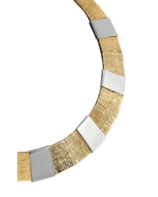 Juju Vera White Exclusive Riviera Athena Two-Tone Collar Necklace