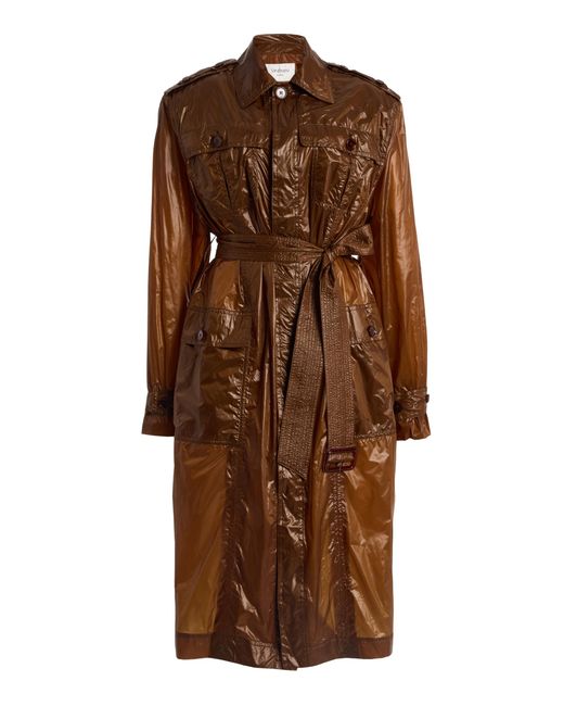 Saint Laurent Brown Saharienne Trench Coat
