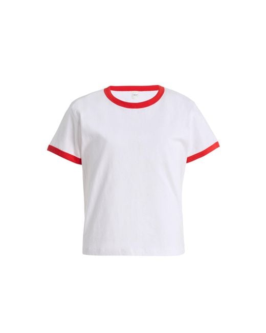 Leset Red Margo Cotton Ringer T-Shirt