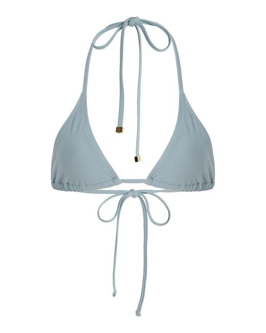 ÉTERNE Blue Isla Triangle Bikini Top