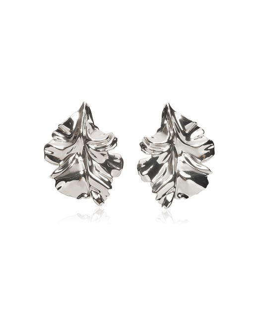 Carolina Herrera Metallic Petal Earrings