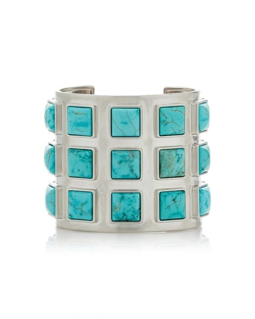 Julietta Blue Exclusive Sabine Rhodium-Plated Magnesite Cuff