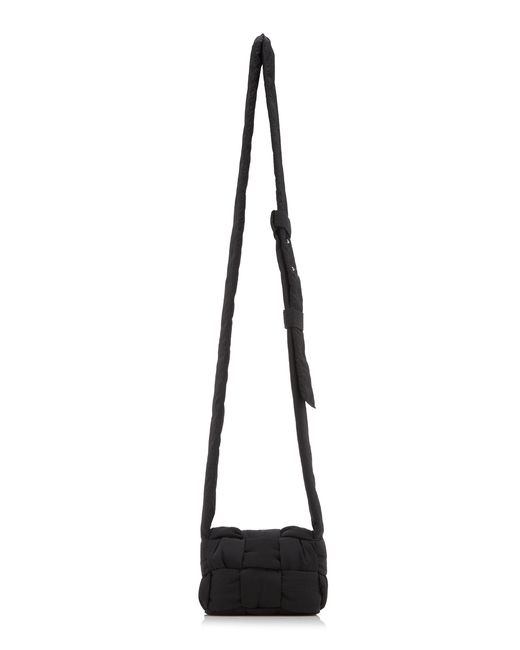 Bottega Veneta Black Mini Cassette Nylon Crossbody Bag