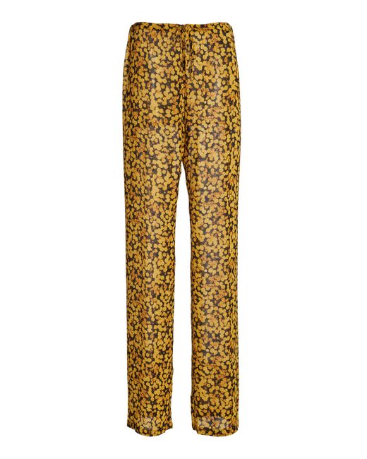 Dries Van Noten Yellow Pachas Drawstring Pants